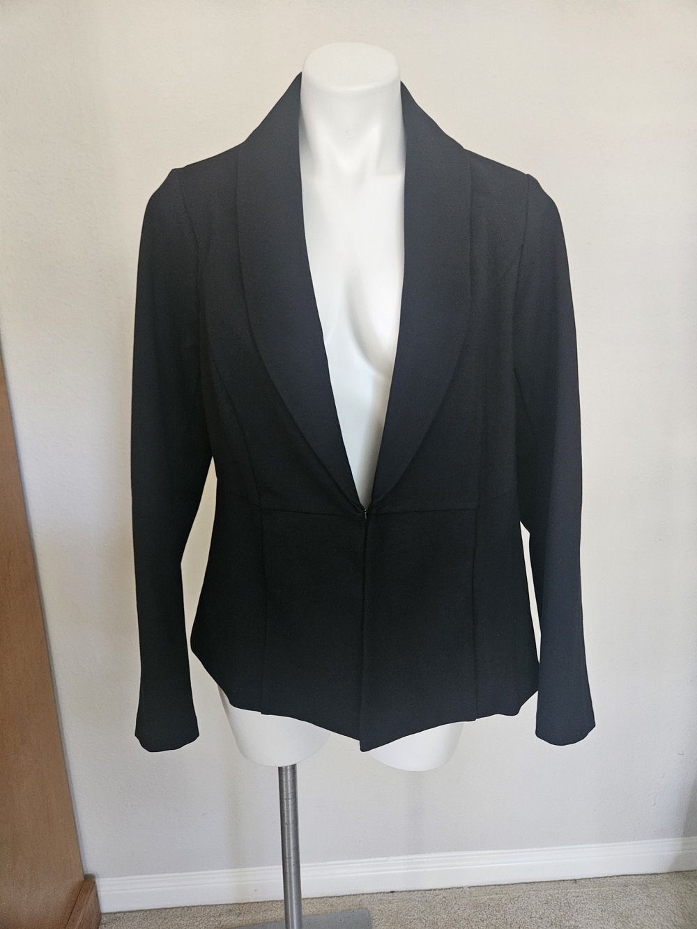 Torris Black Women's Tailored Open Blazer Jacket